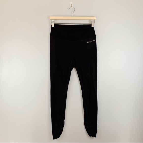 Gymshark Pants - Gymshark x Whitney Simmons Black High Rise Ribbed Leggings Tights Cinch Large L
